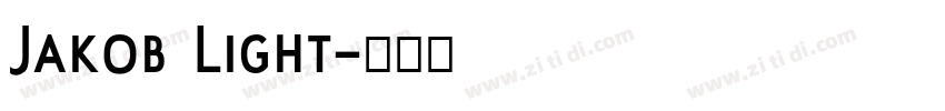 Jakob Light字体转换